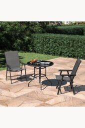 Living and Home Dauda 2 Seater Dining Bistro Set in Brown - thumbnail 1