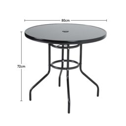 Living and Home Dauda 2 Seater Dining Bistro Set in Brown - thumbnail 7