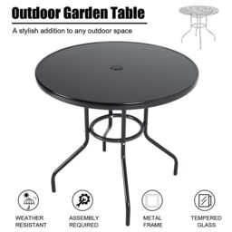 Living and Home Dauda 2 Seater Dining Bistro Set in Brown - thumbnail 5