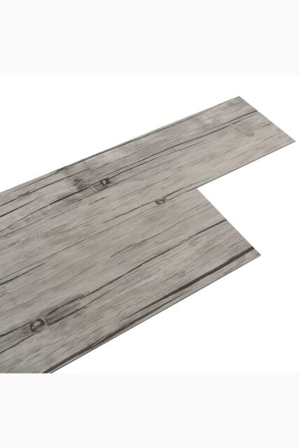 Living and Home Rustic Lifelike Wood Grain Self-adhesive PVC Flooring 36Pcs in Grey - image 1