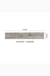Living and Home Rustic Lifelike Wood Grain Self-adhesive PVC Flooring 36Pcs in Grey - thumbnail 3