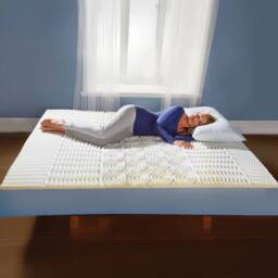 Coopers of Stortford Memory Foam Mattress Topper - Pressure-Relieving Support - Double in White - thumbnail 1