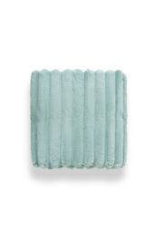 BHS Jumbo Cord Throw with Plain Velvet Backing in Green - Size: 127 cm x 152 cm - thumbnail 3