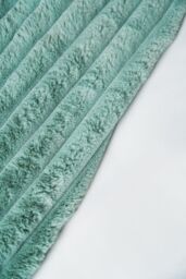 BHS Jumbo Cord Throw with Plain Velvet Backing in Green - Size: 127 cm x 152 cm - thumbnail 4