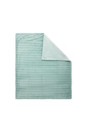 BHS Jumbo Cord Throw with Plain Velvet Backing in Green - Size: 127 cm x 152 cm - thumbnail 2