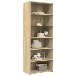 Berkfield Home Highboard Sonoma Oak 70x41x185 cm Engineered Wood in Brown - Size: 70 x 41 x 185 cm - thumbnail 3