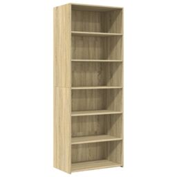 Berkfield Home Highboard Sonoma Oak 70x41x185 cm Engineered Wood in Brown - Size: 70 x 41 x 185 cm - thumbnail 2