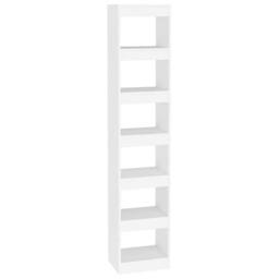 Berkfield Home Book Cabinet/Room Divider White 40x30x198 cm - Size: 40 x 30 x 198 cm - thumbnail 1