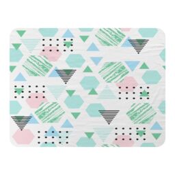 Benjamin Tate Design Geometric Shapes Blanket in Natural - Size: 120 cm x 150 cm - thumbnail 1