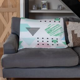 Benjamin Tate Design Geometric Shapes Blanket in Natural - Size: 120 cm x 150 cm - thumbnail 2