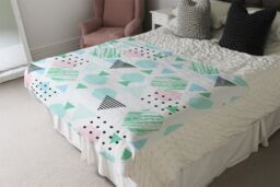 Benjamin Tate Design Geometric Shapes Blanket in Natural - Size: 120 cm x 150 cm - thumbnail 3
