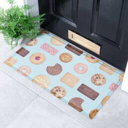 Artsy Mats Biscuit Mix Indoor/Outdoor Doormat (70 x 40cm) in Blue - Size: 40 cm x 70 cm - thumbnail 1