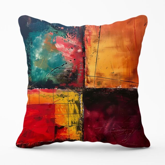 Warren Reed - Designer Quadrant Fusion: Colours In Conflict Cushions - Size: 60 cm x 60 cm - image 1
