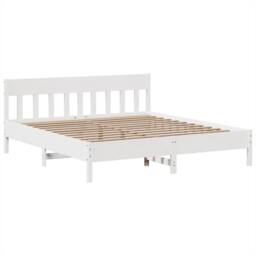 Berkfield Home Decorative Bed Frame without Mattress White 180x200 cm Super King - thumbnail 5