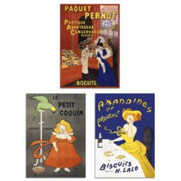 Artery8 Set of 3 Cappiello French Vintage Adverts Bold Retro Art Prints - Size: A3 - thumbnail 1