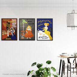 Artery8 Set of 3 Cappiello French Vintage Adverts Bold Retro Art Prints - Size: A3 - thumbnail 3