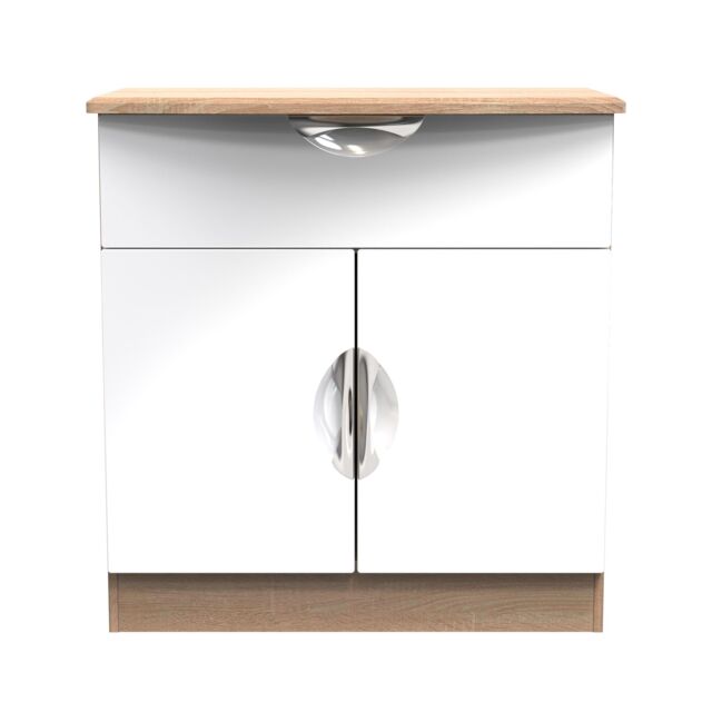Ready Assembled 2 U Holborn 1 Drawer 2 Door Sideboard (Ready Assembled) in White - image 1