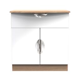 Ready Assembled 2 U Holborn 1 Drawer 2 Door Sideboard (Ready Assembled) in White - thumbnail 1