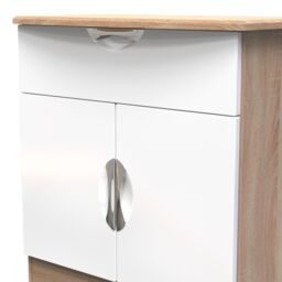 Ready Assembled 2 U Holborn 1 Drawer 2 Door Sideboard (Ready Assembled) in White - thumbnail 4