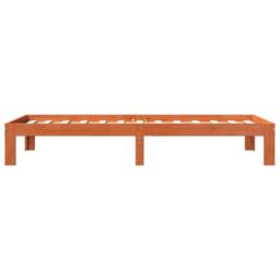 Berkfield Home Bed Frame without Mattress Wax Brown 90x200 cm Solid Wood Pine - thumbnail 5