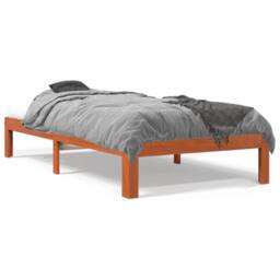 Berkfield Home Bed Frame without Mattress Wax Brown 90x200 cm Solid Wood Pine - thumbnail 1