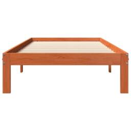 Berkfield Home Bed Frame without Mattress Wax Brown 90x200 cm Solid Wood Pine - thumbnail 4