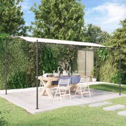 Berkfield Home Canopy Cream 4x3 m 180 g/m ² Fabric & Steel in Beige - thumbnail 1