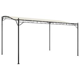 Berkfield Home Canopy Cream 4x3 m 180 g/m ² Fabric & Steel in Beige - thumbnail 2