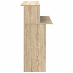 Berkfield Home Reception Desk Sonoma Oak 100x50x103.5 cm Engineered Wood in Brown - thumbnail 6