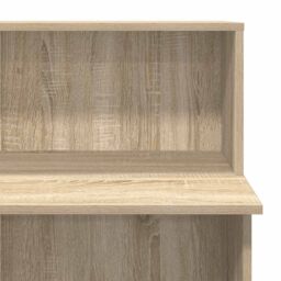 Berkfield Home Reception Desk Sonoma Oak 100x50x103.5 cm Engineered Wood in Brown - thumbnail 8