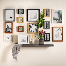 "Nicola Spring 3D Box Photo Frames - 5 x 7"" with 4 x 6"" Mount - Black Mount - Pack of 5 in Light Brown" - thumbnail 6