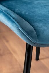 FurnitureboxUK Giovani 6-Seater Grey Glass Dining Table & 6 Pesaro Soft Velvet Dining Chairs in Blue - thumbnail 9