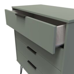 Ready Assembled 2 U Fuji 4 Drawer Chest (Ready Assembled) in Pale Green - thumbnail 5
