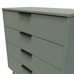 Ready Assembled 2 U Fuji 4 Drawer Chest (Ready Assembled) in Pale Green - thumbnail 4
