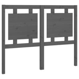 Berkfield Home Beautiful Bed Headboard Grey 125.5x4x100 cm Solid Pine Wood - thumbnail 3