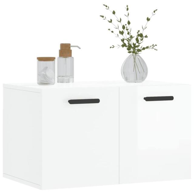 Berkfield Home Wall Cabinet High Gloss White 60x36.5x35 cm Engineered Wood - image 1