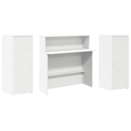 Berkfield Home Reception Desk White 180x50x103.5 cm Engineered Wood - thumbnail 7