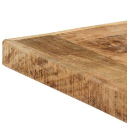 Berkfield Home Dining Table 140x70x75 cm Solid Rough Mango Wood in Brown - Size: 140 x 70 x 75 cm - thumbnail 5