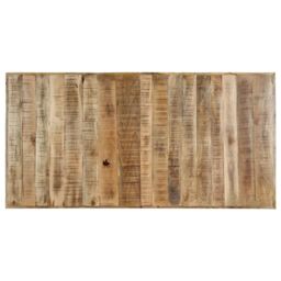 Berkfield Home Dining Table 140x70x75 cm Solid Rough Mango Wood in Brown - Size: 140 x 70 x 75 cm - thumbnail 6