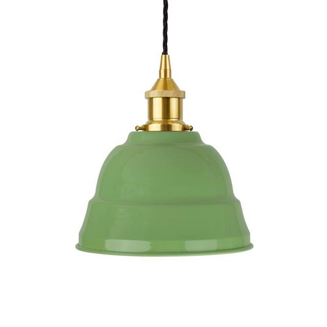 SE Home Mint Green Lincoln Pendant Light - Polished Brass - Black Twisted - image 1