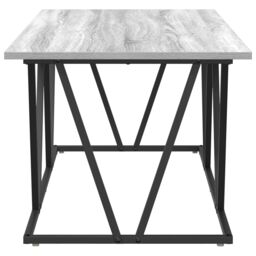 Berkfield Home Grey Sonoma Coffee Table 100x50x40 cm Made of Engineered Wood & Metal - Size: 100 x 50 x 40 cm - thumbnail 5
