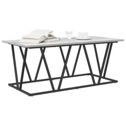 Berkfield Home Grey Sonoma Coffee Table 100x50x40 cm Made of Engineered Wood & Metal - Size: 100 x 50 x 40 cm - thumbnail 3
