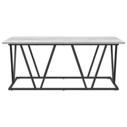 Berkfield Home Grey Sonoma Coffee Table 100x50x40 cm Made of Engineered Wood & Metal - Size: 100 x 50 x 40 cm - thumbnail 4