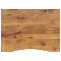Berkfield Home Beautiful Desk Top with Curve 100x80x2.5 cm Solid Wood Rough Mango in Brown - thumbnail 2