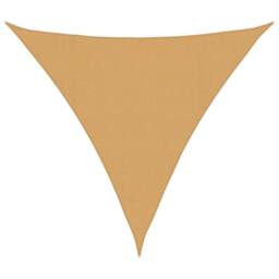 Berkfield Home Sunshade Sail 160 g/m¬≤ Triangular Sand 4x4x4 m HDPE in Tan - thumbnail 3