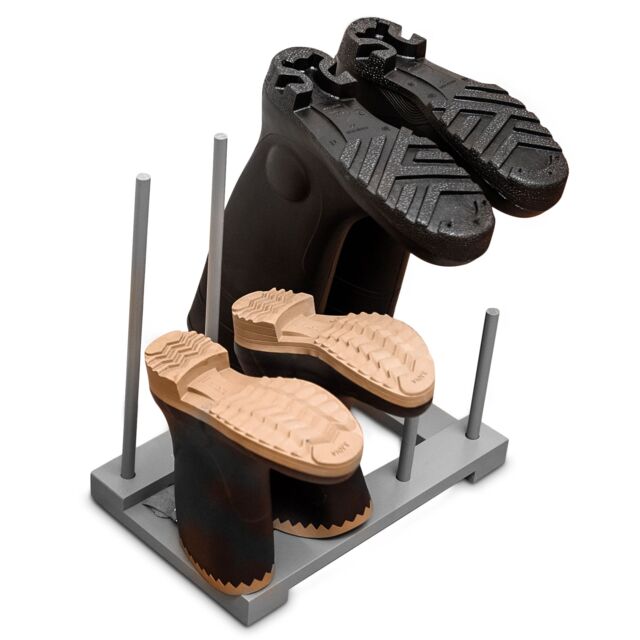 LIVIVO Wellington Boot Holder Rack - Indoor/Outdoor Storage Organiser in Grey - image 1