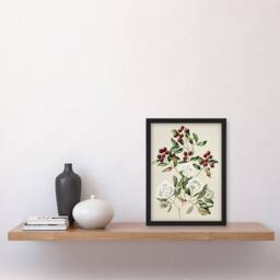 "Artery8 New Zealand Maire Tawake Tree Flowers Featon Framed Wall Art Print in Beige - Size: W12"" x H16""" - thumbnail 4