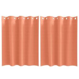 Berkfield Home Bright Curtains with Curtains 2 pcs Terracotta 140 x 140 cm Polyester - thumbnail 3