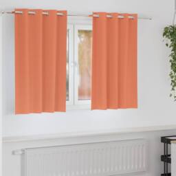 Berkfield Home Bright Curtains with Curtains 2 pcs Terracotta 140 x 140 cm Polyester - thumbnail 2