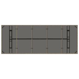 Berkfield Home Garden Table with Glass Top Grey 240x90x75 cm Poly Rattan - Size: 240 x 90 x 75 cm - thumbnail 7